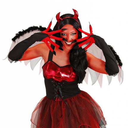 Halloweenaccessoires handschoenen duivel