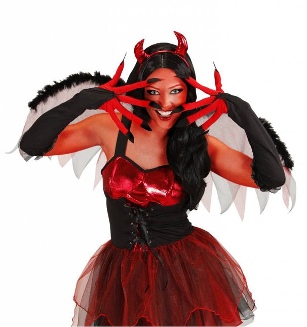 Halloweenaccessoires handschoenen duivel