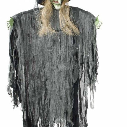 Halloweenaccessoires: Hangdeco heks 170 cm
