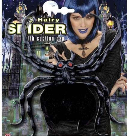 Halloweenaccessoires: Harige spin met zuignap