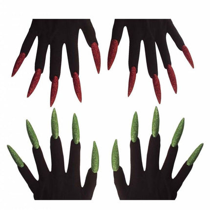 Halloweenaccessoires: Heksen handschoenen