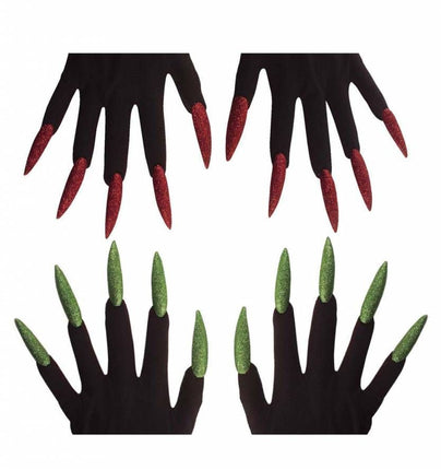 Halloweenaccessoires: Heksen handschoenen