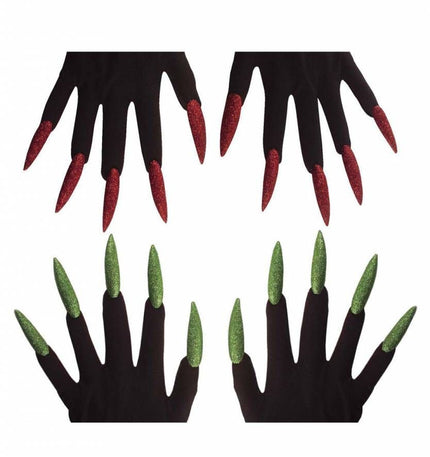 Halloweenaccessoires: Heksen handschoenen
