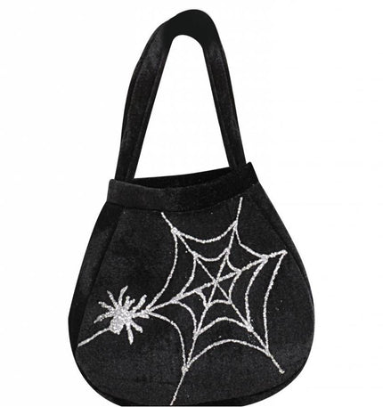 Halloweenaccessoires: Heksen handtas met spinnen