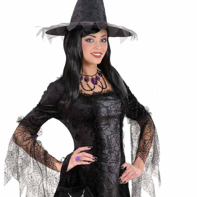 Halloweenaccessoires: Heksen handtas met spinnen