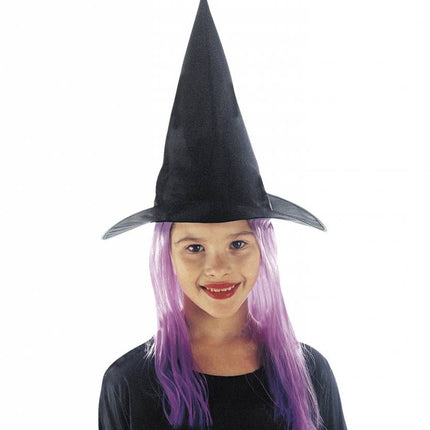 Halloweenaccessoires: Heksenhoedjes kind met haar