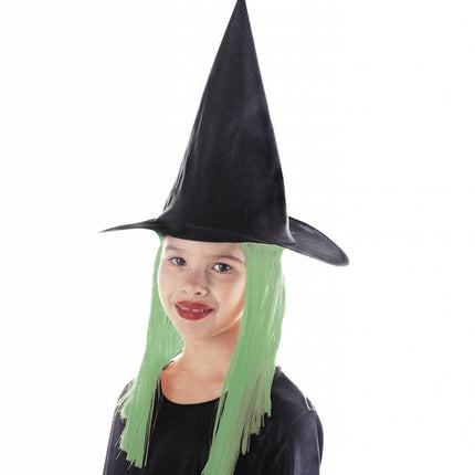 Halloweenaccessoires: Heksenhoedjes kind met haar