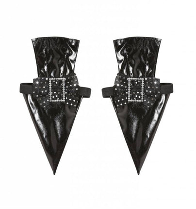 Halloweenaccessoires heksenschoen vinyl met decoratie