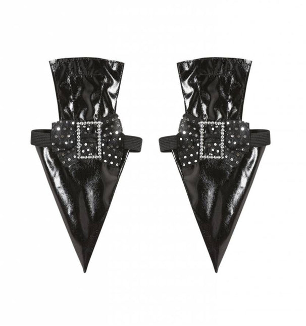 Halloweenaccessoires heksenschoen vinyl met decoratie