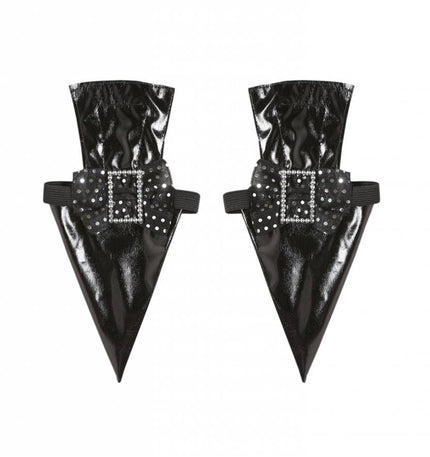 Halloweenaccessoires heksenschoen vinyl met decoratie