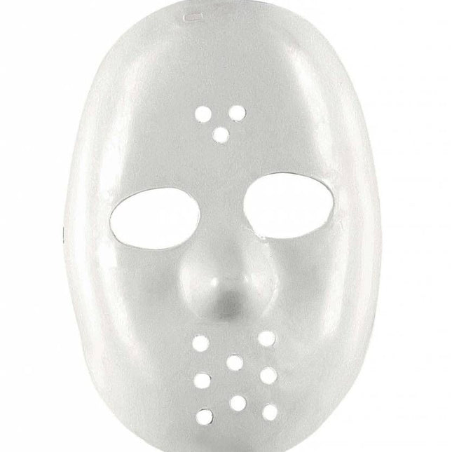 Halloweenaccessoires hockey masker wit