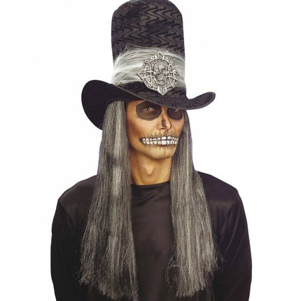 Halloweenaccessoires: Hoed met doodskop