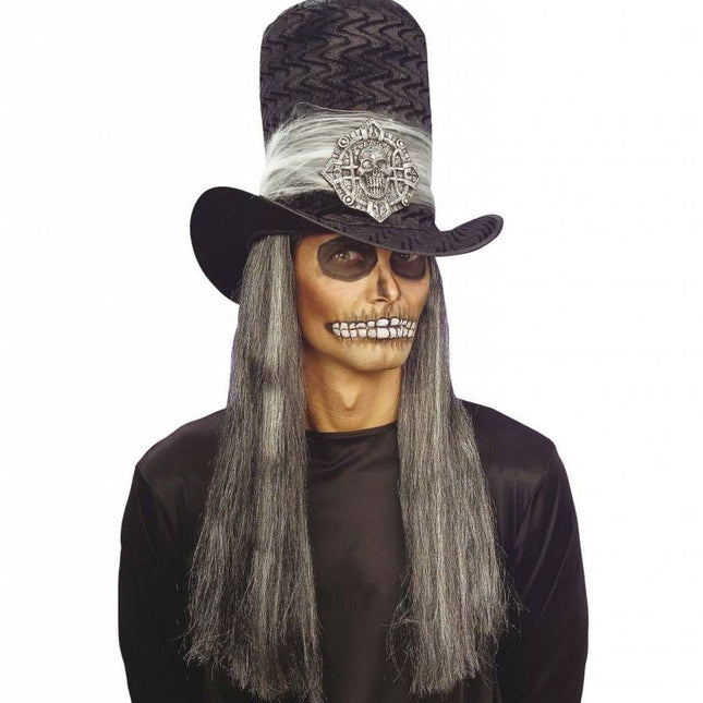 Halloweenaccessoires: Hoed met doodskop