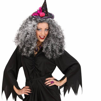 Halloweenaccessoires hoofdband heksenhoed