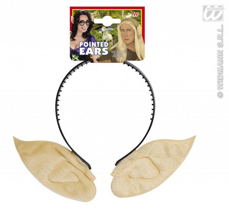 Halloweenaccessoires hoofdband met puntoren huidskleur