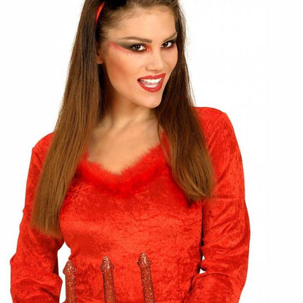 Halloweenaccessoires: Hoorntjes glitter met Marabou