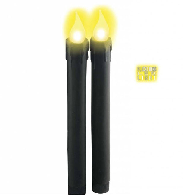 Halloweenaccessoires kaarsen zwart