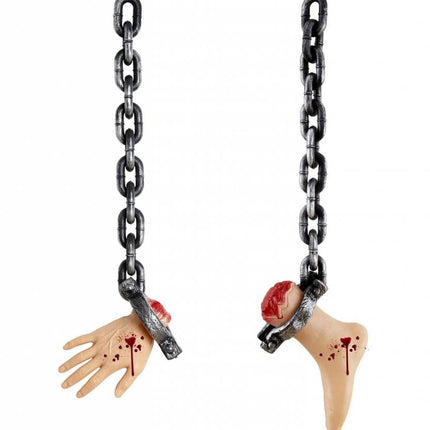 Halloweenaccessoires ketting afgesneden lichaamsdelen