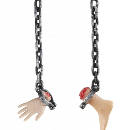 Halloweenaccessoires ketting afgesneden lichaamsdelen