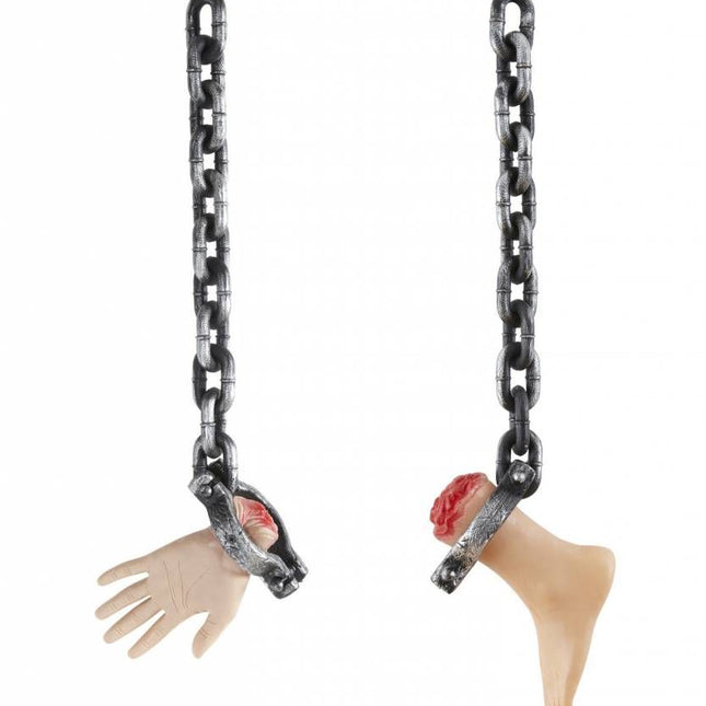 Halloweenaccessoires ketting afgesneden lichaamsdelen