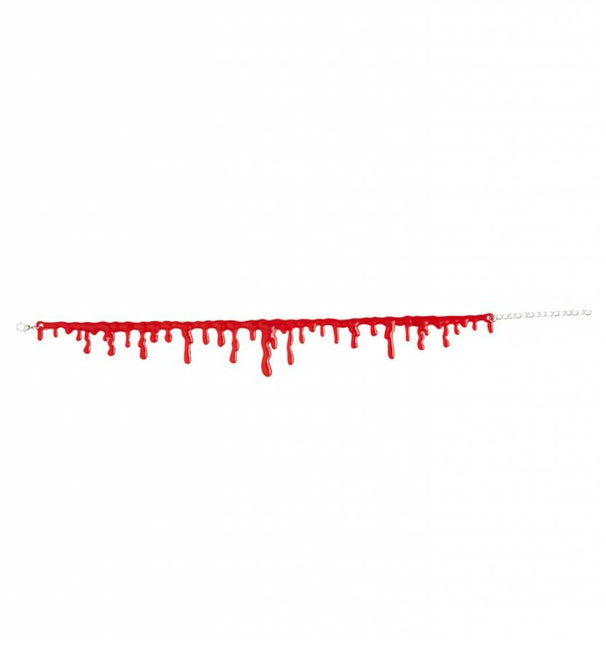 Halloweenaccessoires ketting bloeddruppels