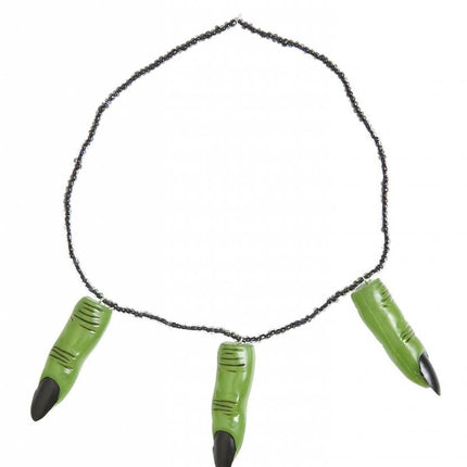 Halloweenaccessoires ketting met vingers