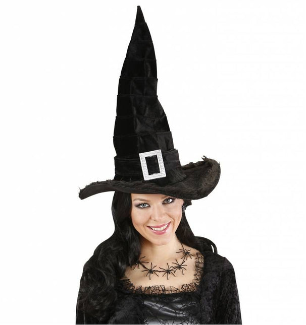 Halloweenaccessoires ketting spinnen 60cm