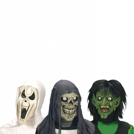 Halloweenaccessoires kindermasker horror heks/geest/schedel