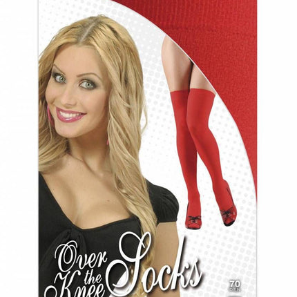 Halloweenaccessoires kniekousen rood 70den