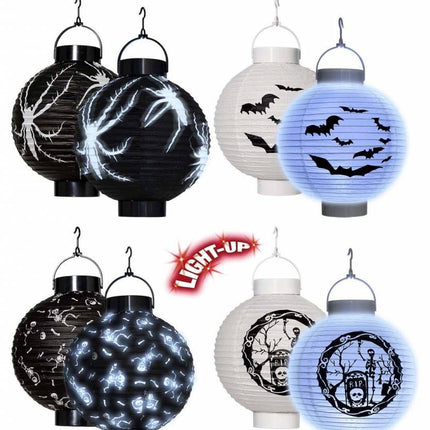 Halloweenaccessoires lampion halloween 4 soorten