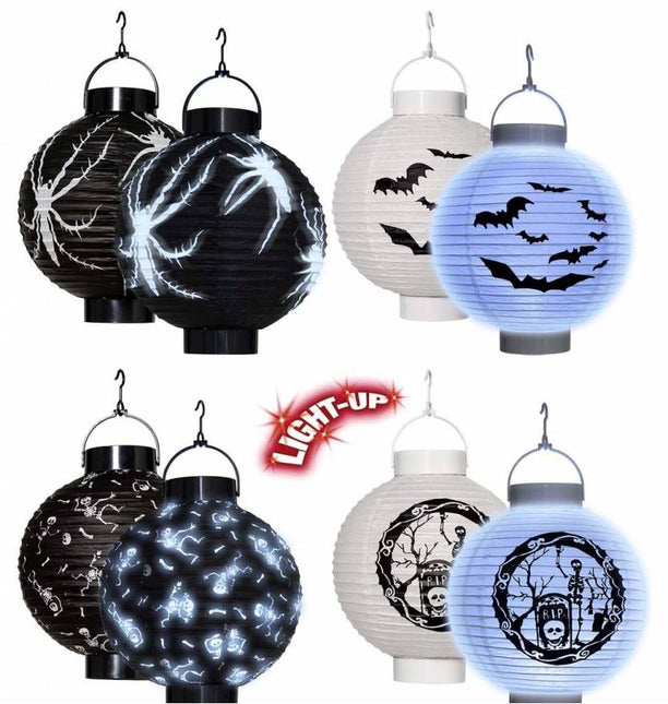 Halloweenaccessoires lampion halloween 4 soorten