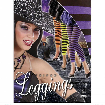 Halloweenaccessoires leggings gestreept