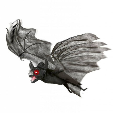 Halloweenaccessoires luxe vleermuis met bewegende vleugelslicht en geluid