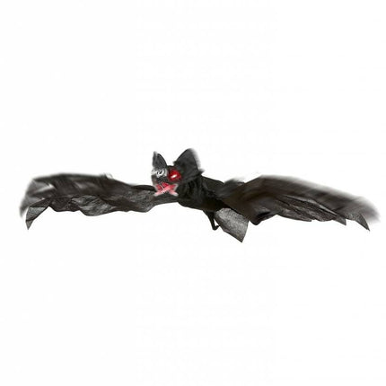 Halloweenaccessoires luxe vleermuis met bewegende vleugelslicht en geluid