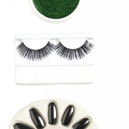 Halloweenaccessoires make-up set groen