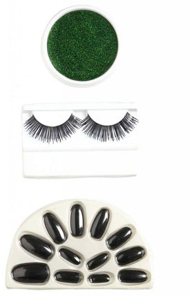 Halloweenaccessoires make-up set groen