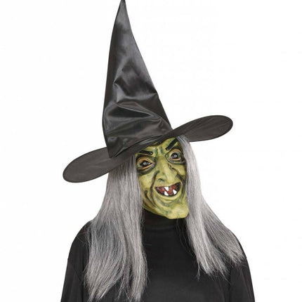 Halloweenaccessoires masker latex/schuim heks