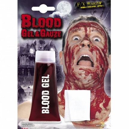 Halloweenaccessoires maxi tube bloedgel met gaas