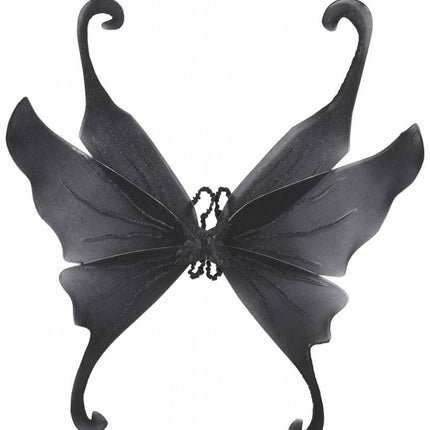 Halloweenaccessoires maxi vleugel glitterzwart