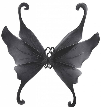 Halloweenaccessoires maxi vleugel glitterzwart