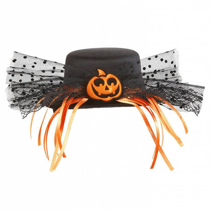 Halloweenaccessoires mini hoge hoed pompoen