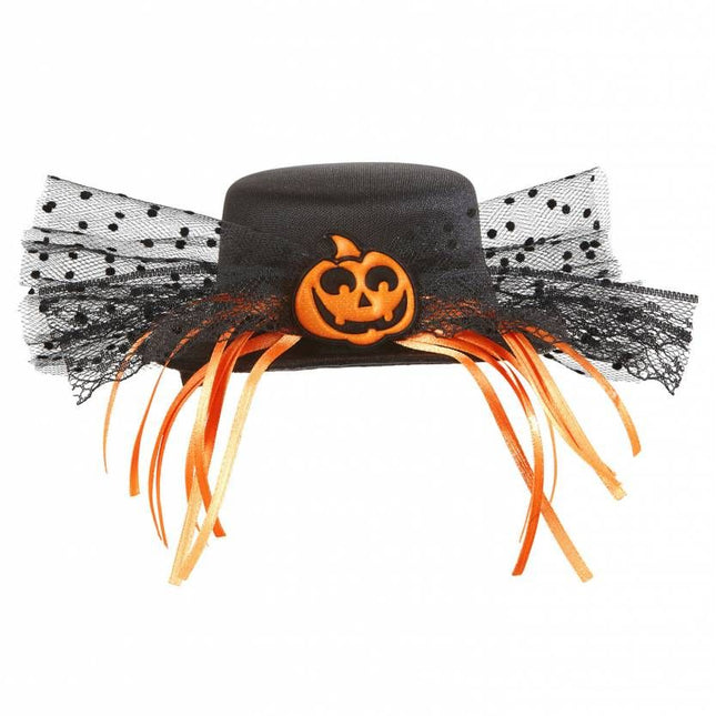 Halloweenaccessoires mini hoge hoed pompoen