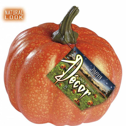 Halloweenaccessoires natuurlijk ogende pompoen 14 cm