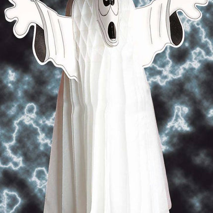 Halloweenaccessoires neon hangdecoratie spook