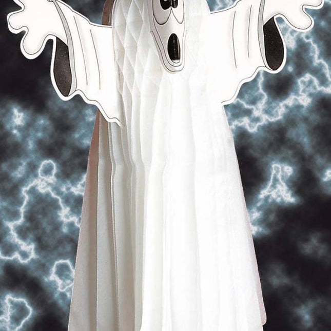 Halloweenaccessoires neon hangdecoratie spook