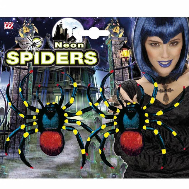 Halloweenaccessoires: Neon spinnen