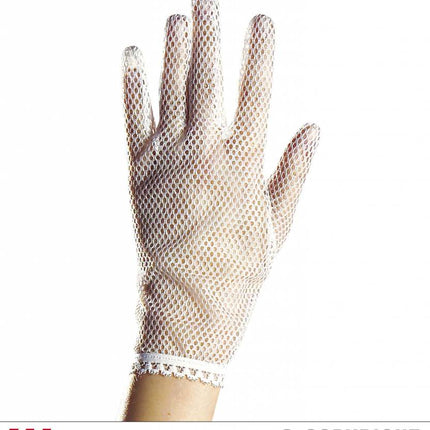 Halloweenaccessoires nethandschoenen wit