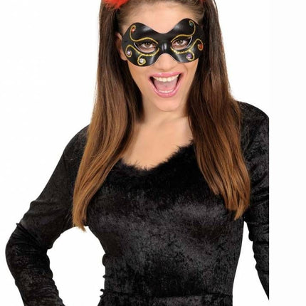 Halloweenaccessoires oogmasker metalic juwelen