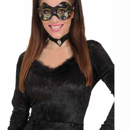 Halloweenaccessoires oogmasker metalic juwelen