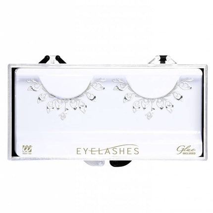 Halloweenaccessoires oogwimpers zilver tattoo